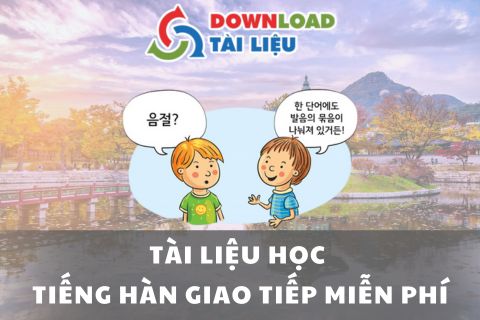 tài liệu tiếng hàn giao tiếp