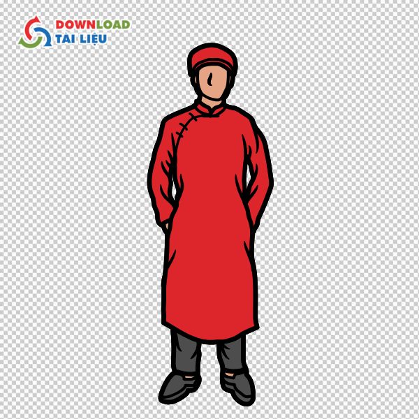 Tải Áo Dài Vector Truyền Thống Định Dạng AI, PSD, PNG chàng trai mặc áo dài vector
