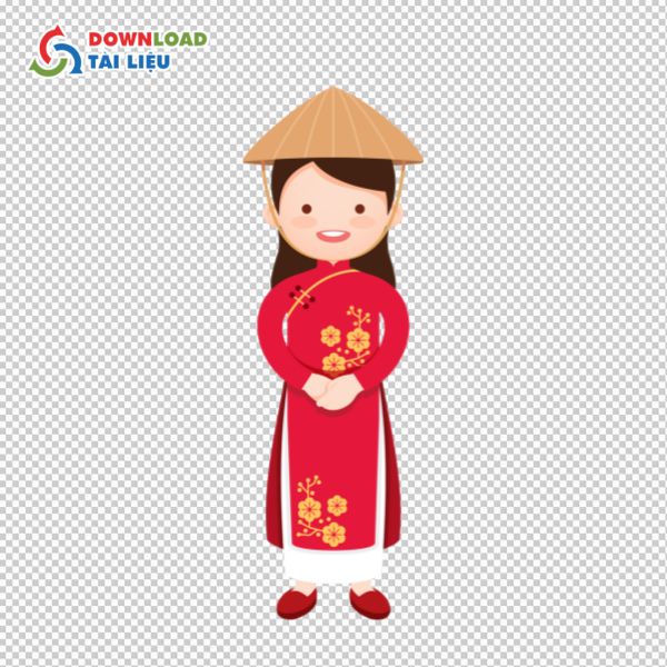 Tải Áo Dài Vector Truyền Thống Định Dạng AI, PSD, PNG áo dài vector đỏ