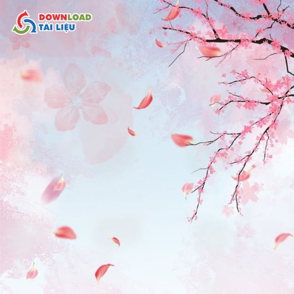 background tết vector hoa đào