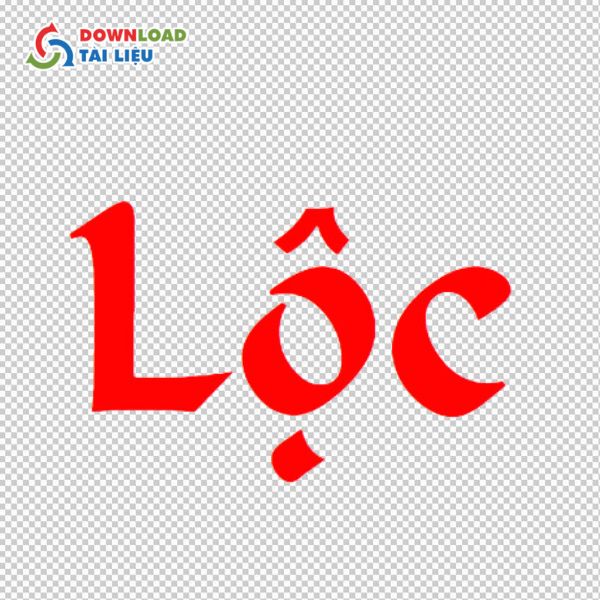 chữ lộc thư pháp vector free download