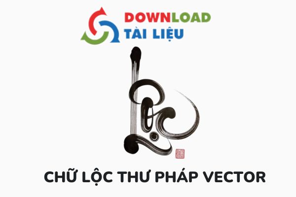 chu loc thu phap vector avatar