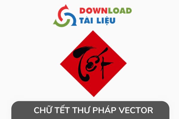 chu tet thu phap vector avatar 1