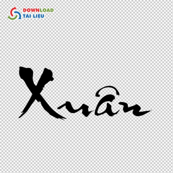 chữ xuân thư pháp vector