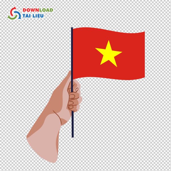 bàn tay cầm lá cờ việt nam vector