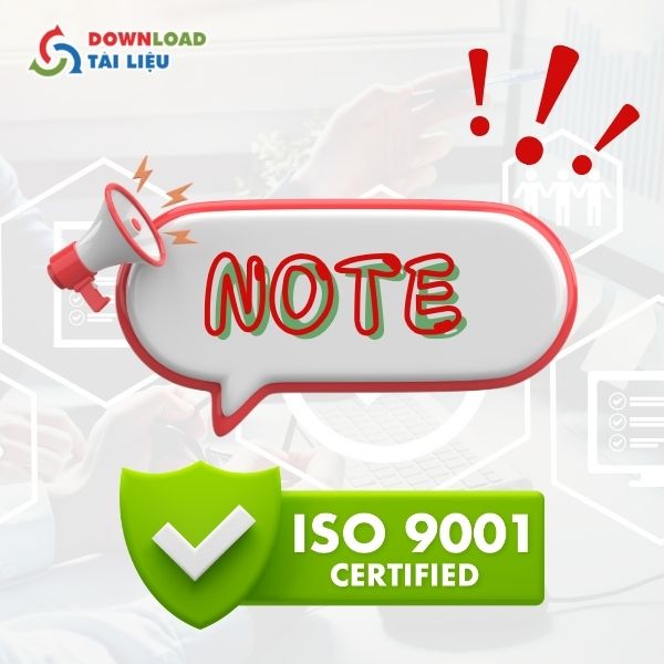 Lưu Ý Sau Khi Download Tài Liệu Iso 9001