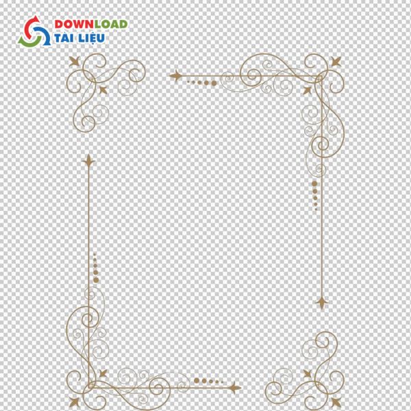 hoa văn khung viền góc vector