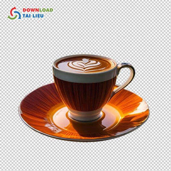 ly cà phê capuchino vector