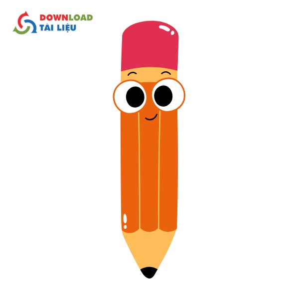 pencil vector màu cam