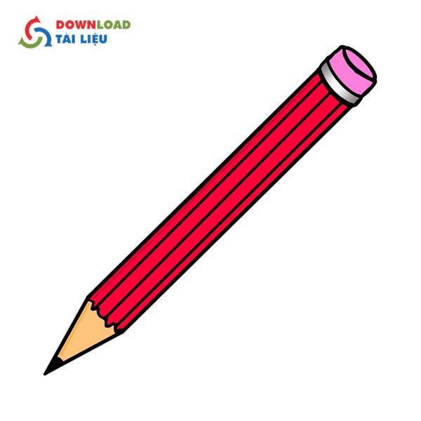 pencil vector màu đỏ