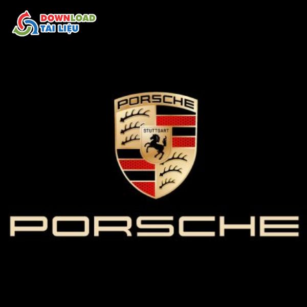 porsche logo vector kèm chữ