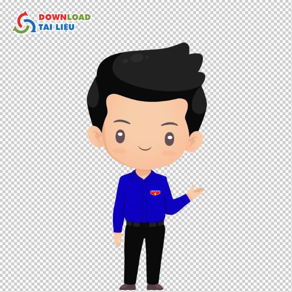 chibi đoàn thanh niên vector