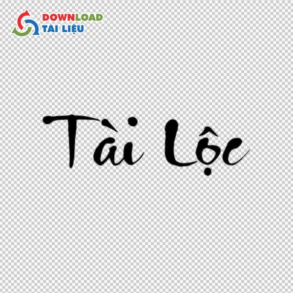 vector chữ tài lộc thư pháp png