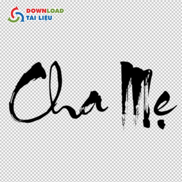 Mẫu vector chữ cha mẹ thư pháp png