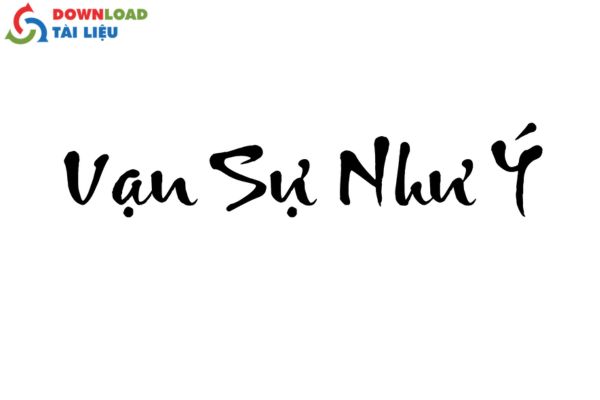 Vạn sự như ý thư pháp vector 4