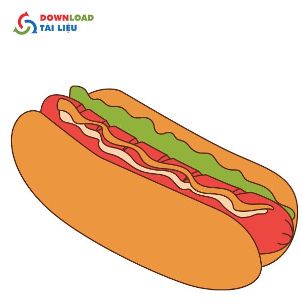 bánh mì vector xúc xích