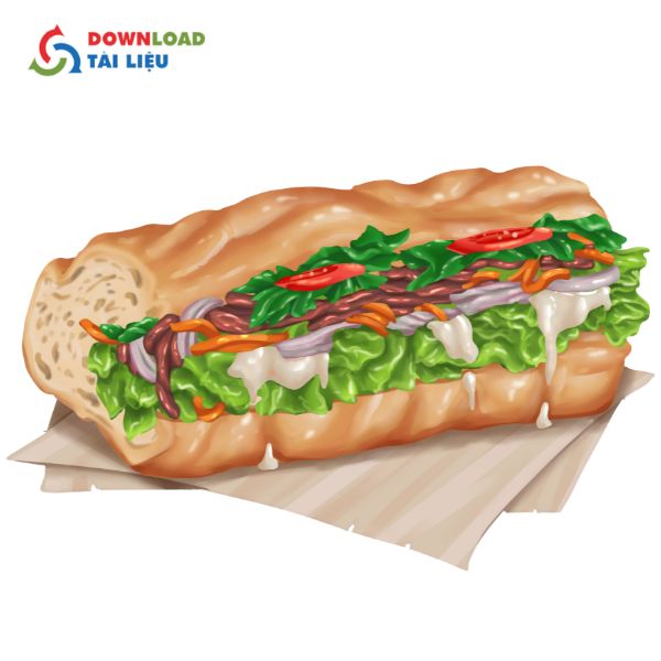 bánh mì vector thịt