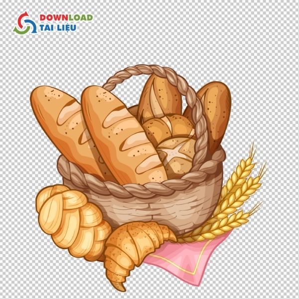 giỏ bánh mì vector