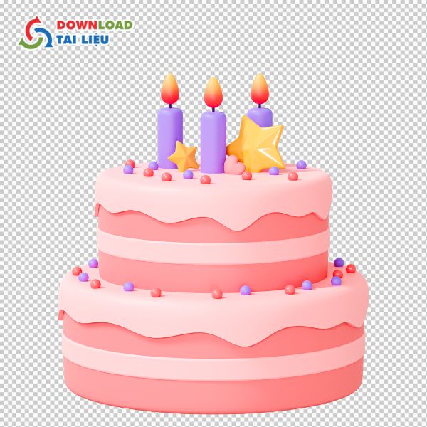 bánh sinh nhật vector đơn giản