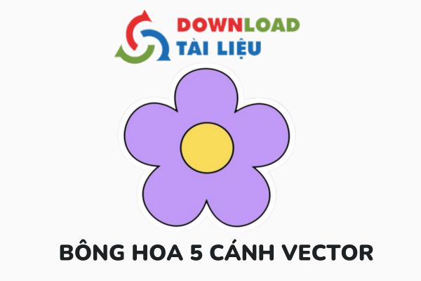 bong hoa 5 canh vector avatar