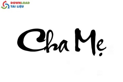 cha mẹ thư pháp vector 5