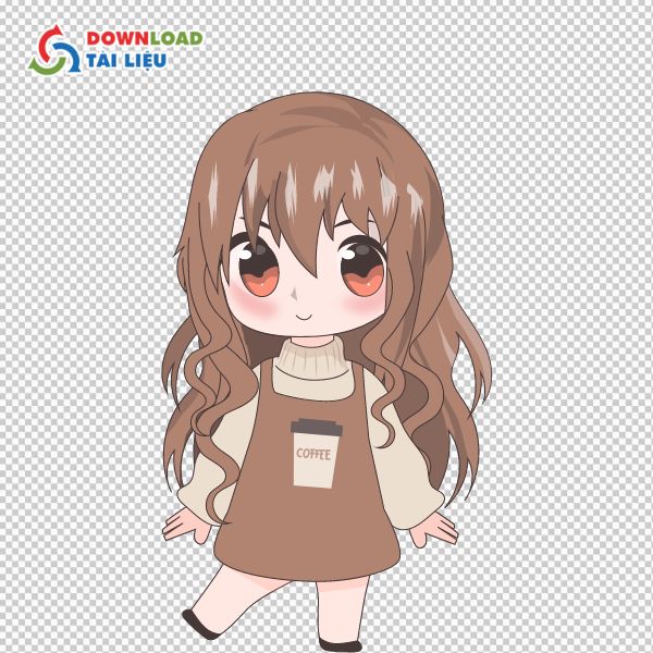 chibi vector bạn nữ dễ thương