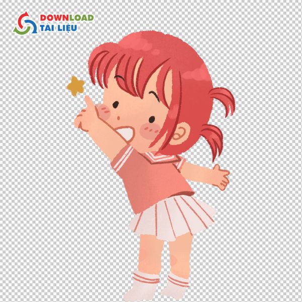 chibi vector nữ tóc đỏ