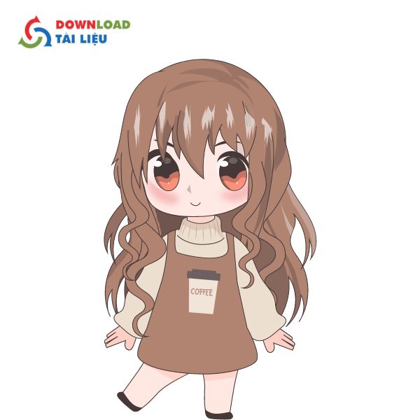 chibi vector bạn nữ dễ thương