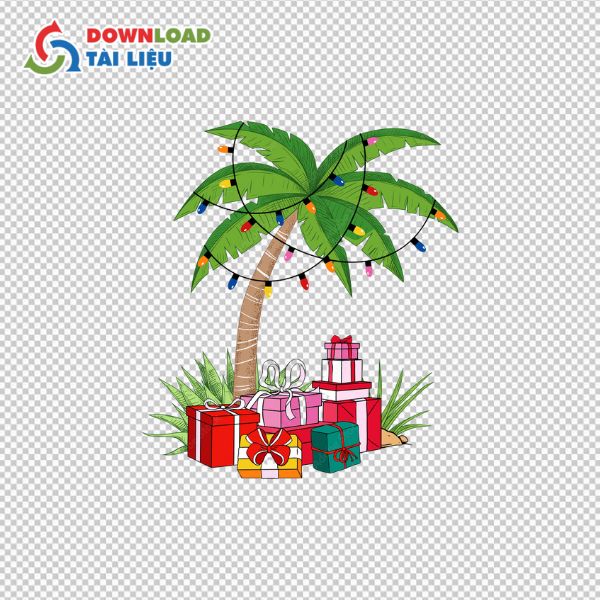 christmas palm tree vector