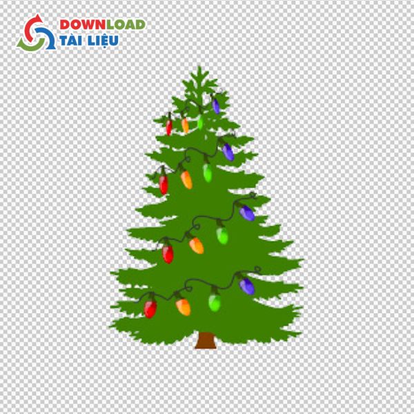 christmas tree lights vector