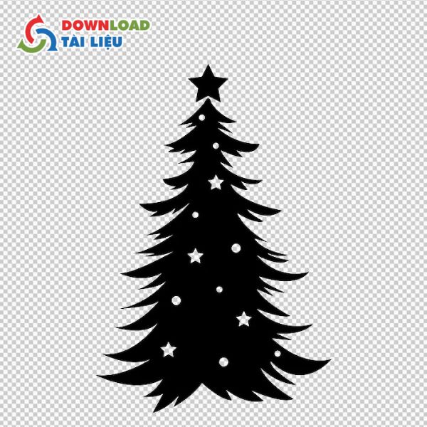 christmas tree silhouette vector