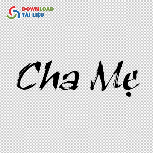 chữ thư pháp cha mẹ vector free