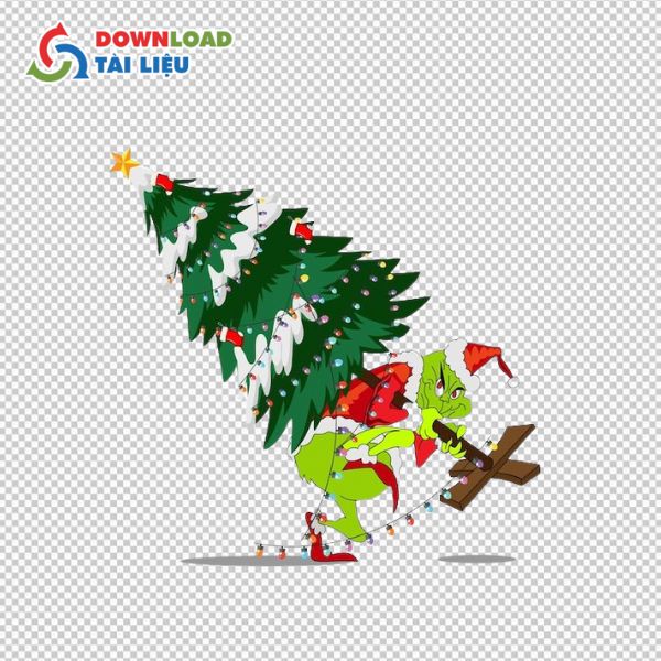 grinch christmas tree vector