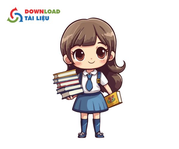 Vector học sinh nữ chibi