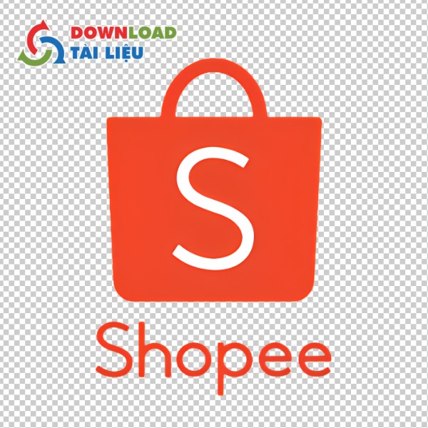 Mẫu logo Shopee vector màu cam tách nền trong suốt – chuẩn màu 
