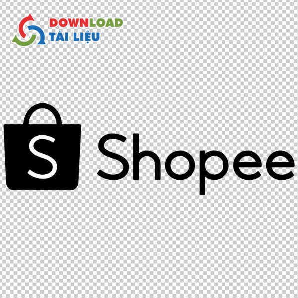 Mẫu Logo Shopee màu đen phiên bản đặc biệt – vector tách nền