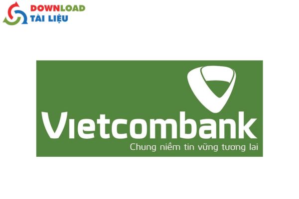 logo vietcombank vector nền xanh