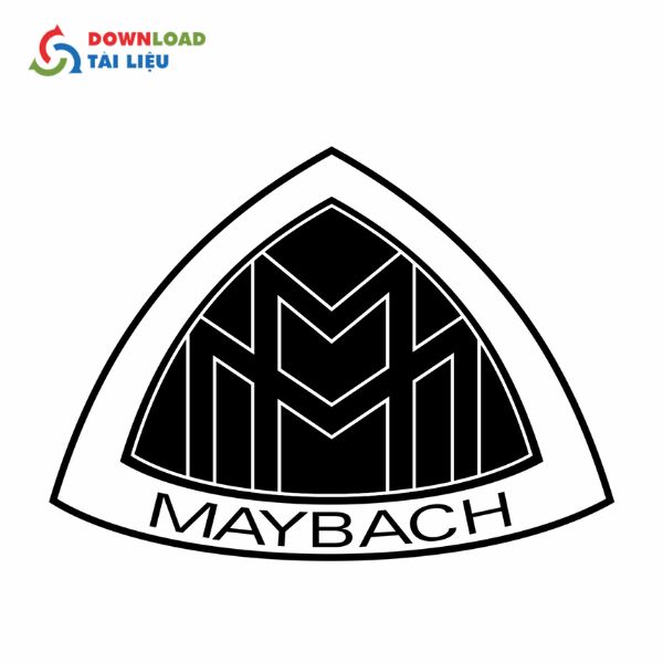 logo maybach màu đen 