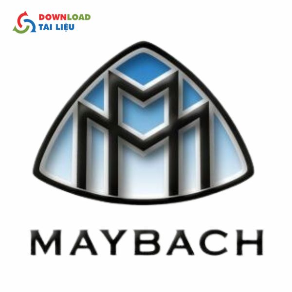 maybach logo màu xanh