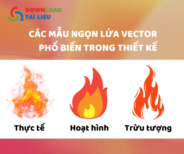 Các mẫu ngọn lửa vector phổ biến trong thiết kế