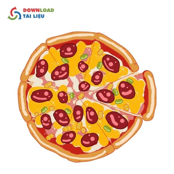 cheese pizza vector