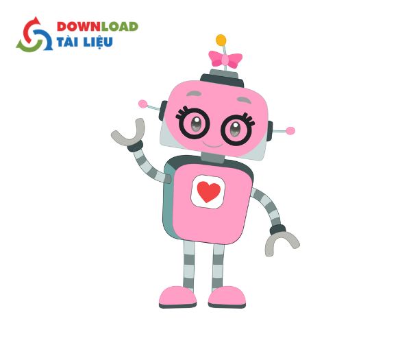 Robot vector màu hồng