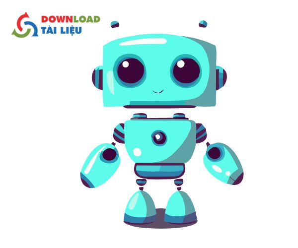 Robot vector xanh biển