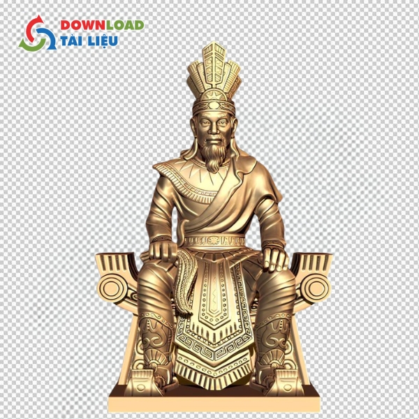 Mẫu Vua Hùng vector mang đậm nét văn hóa Việt