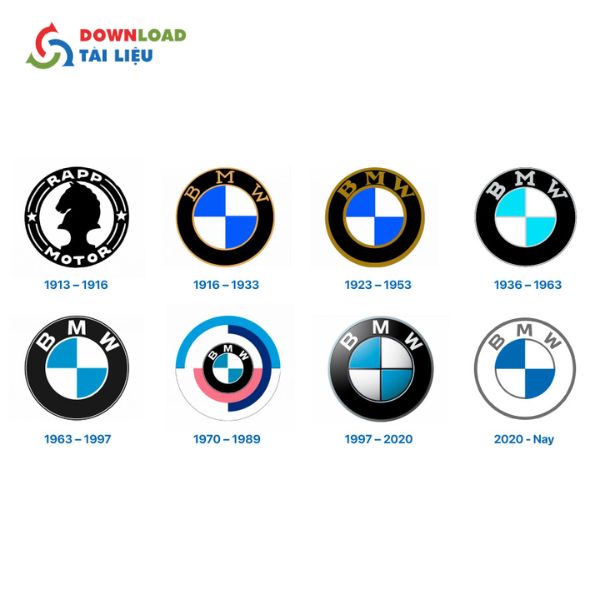 bmw logo qua các năm