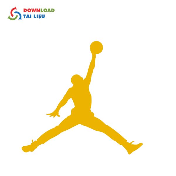 jordan logo màu vàng