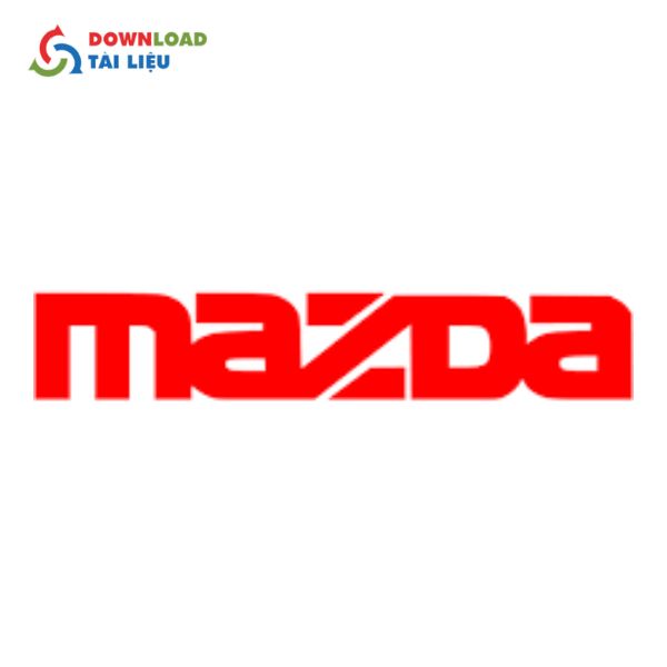 mazda logo chữ màu đỏ