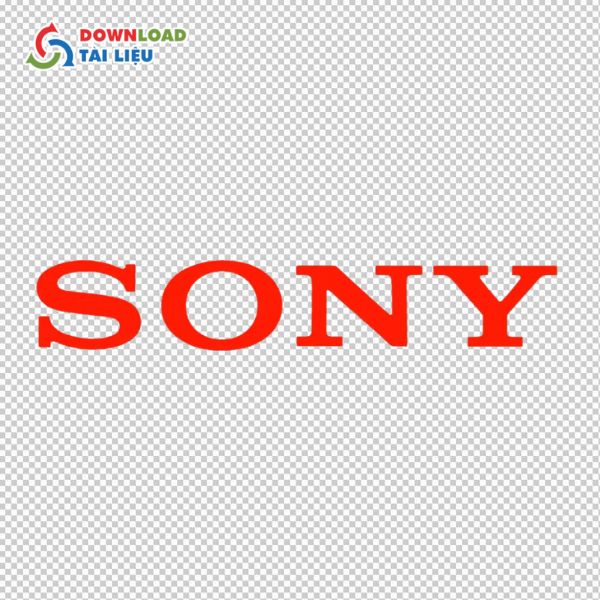 sony logo màu đỏ