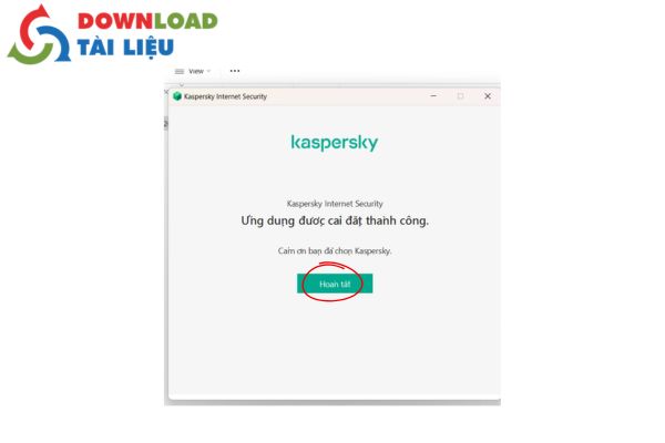 Nhấn vào hoàn tất để tải xong ứng dụng