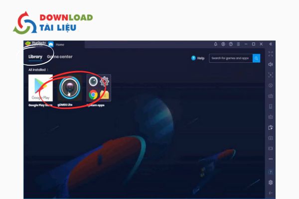 Bước 8: Sau khi tải xong bấm vào mục library và chọn vào phần mềm iDMSS Lite để sử dụng